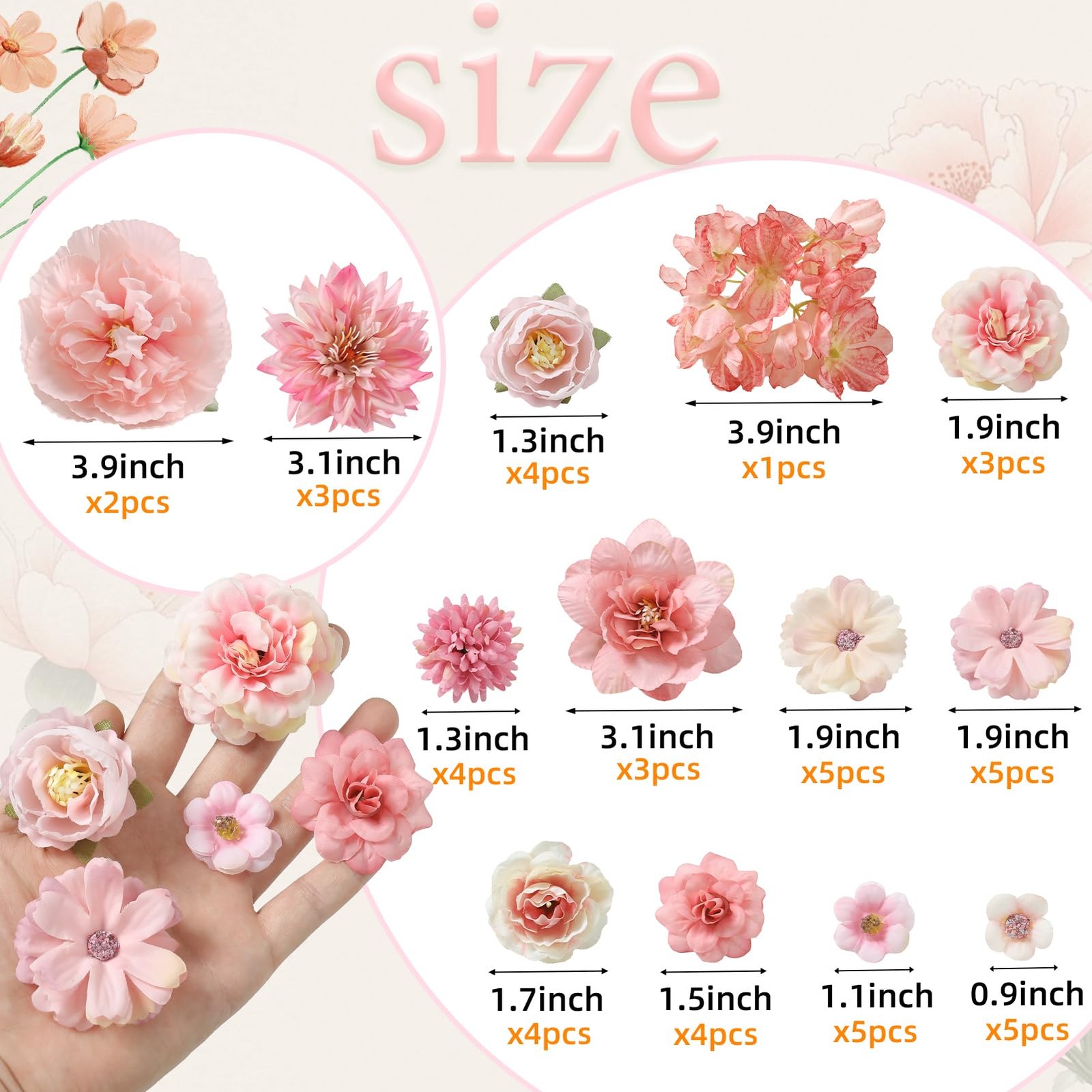 Artificial Silk Faux Roses Daisies Mini Floral Flower Heads Crafts Pink 7