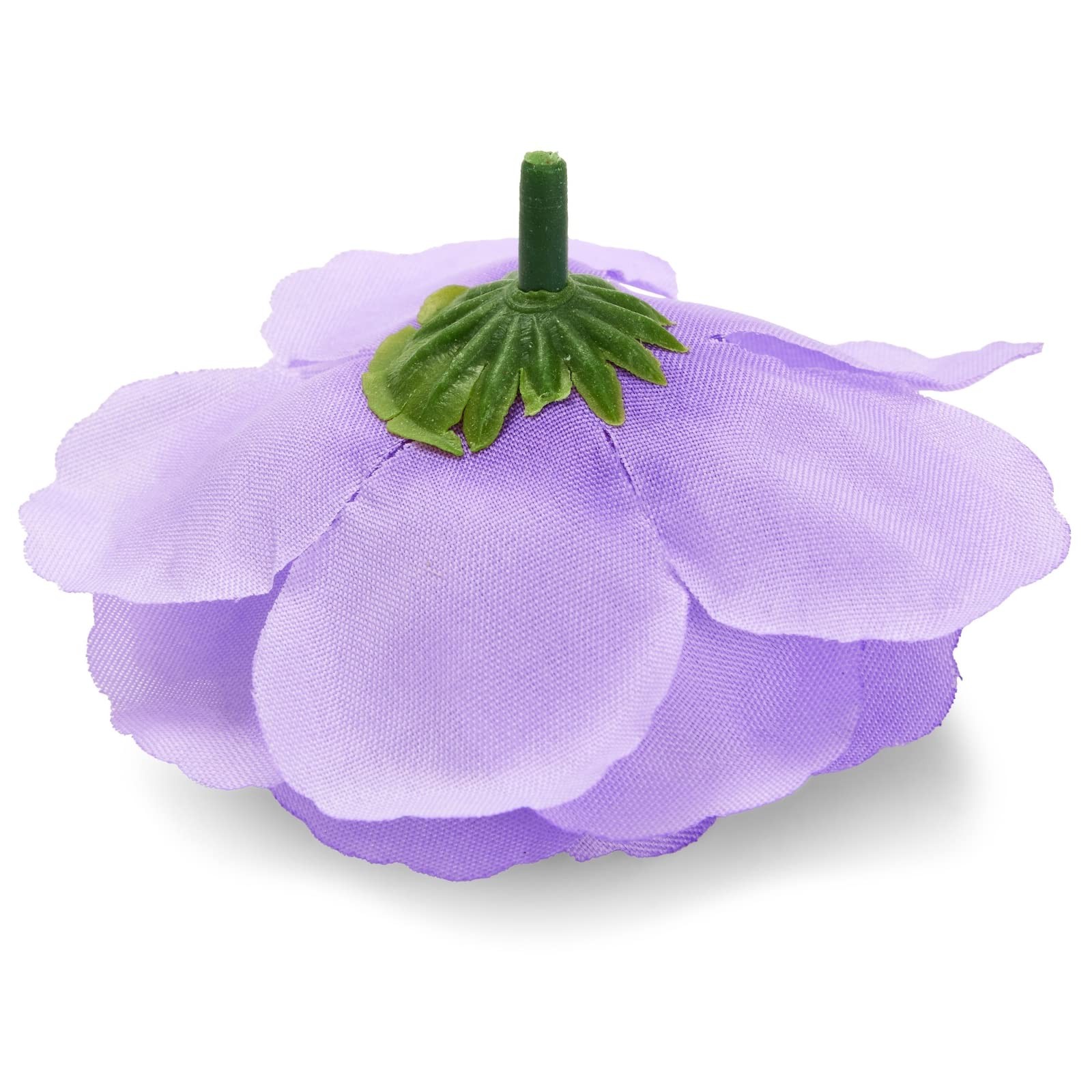 Silk Foam Roses – 50 Stemless 3in Light Purple Heads – Realistic Blooms for W…