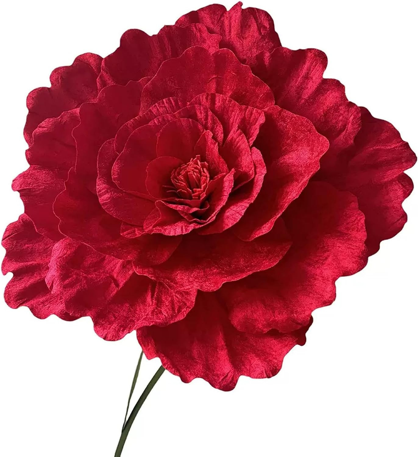 Large Burgundy Velvet Roses with Stand, 5.5FT Tall Giant Artificial Flowers for