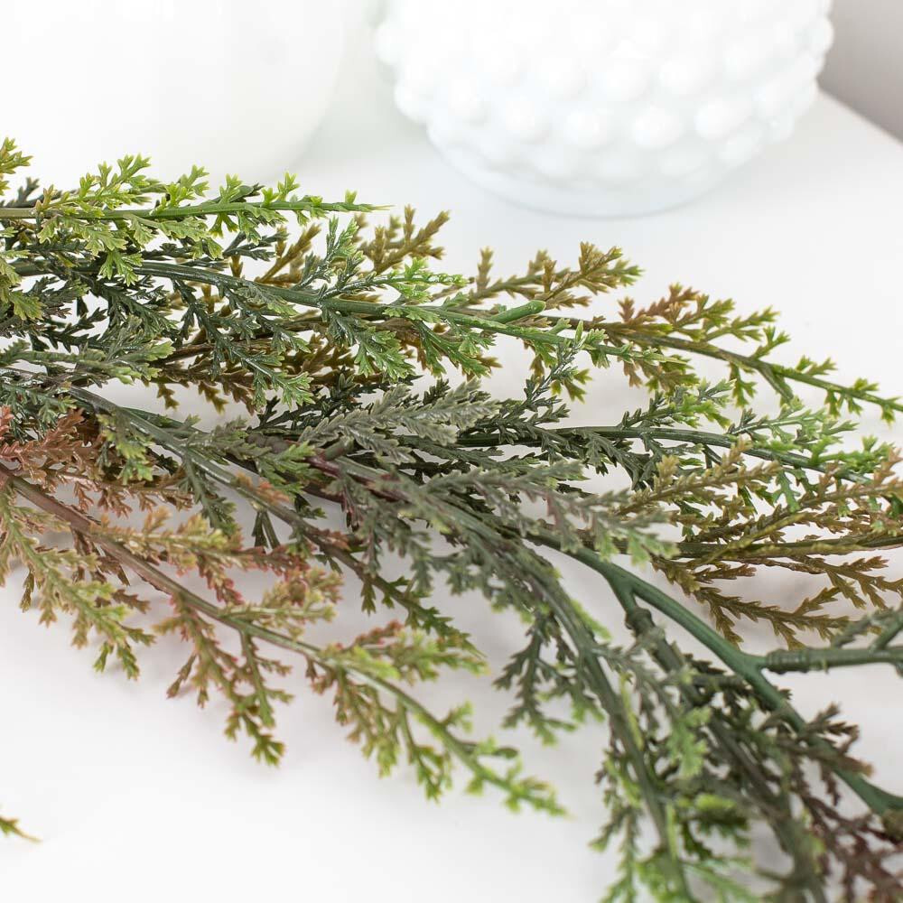 Set of 2 Artificial Weatherproof Cedar Juniper Garlands – Over 11 feet, Total