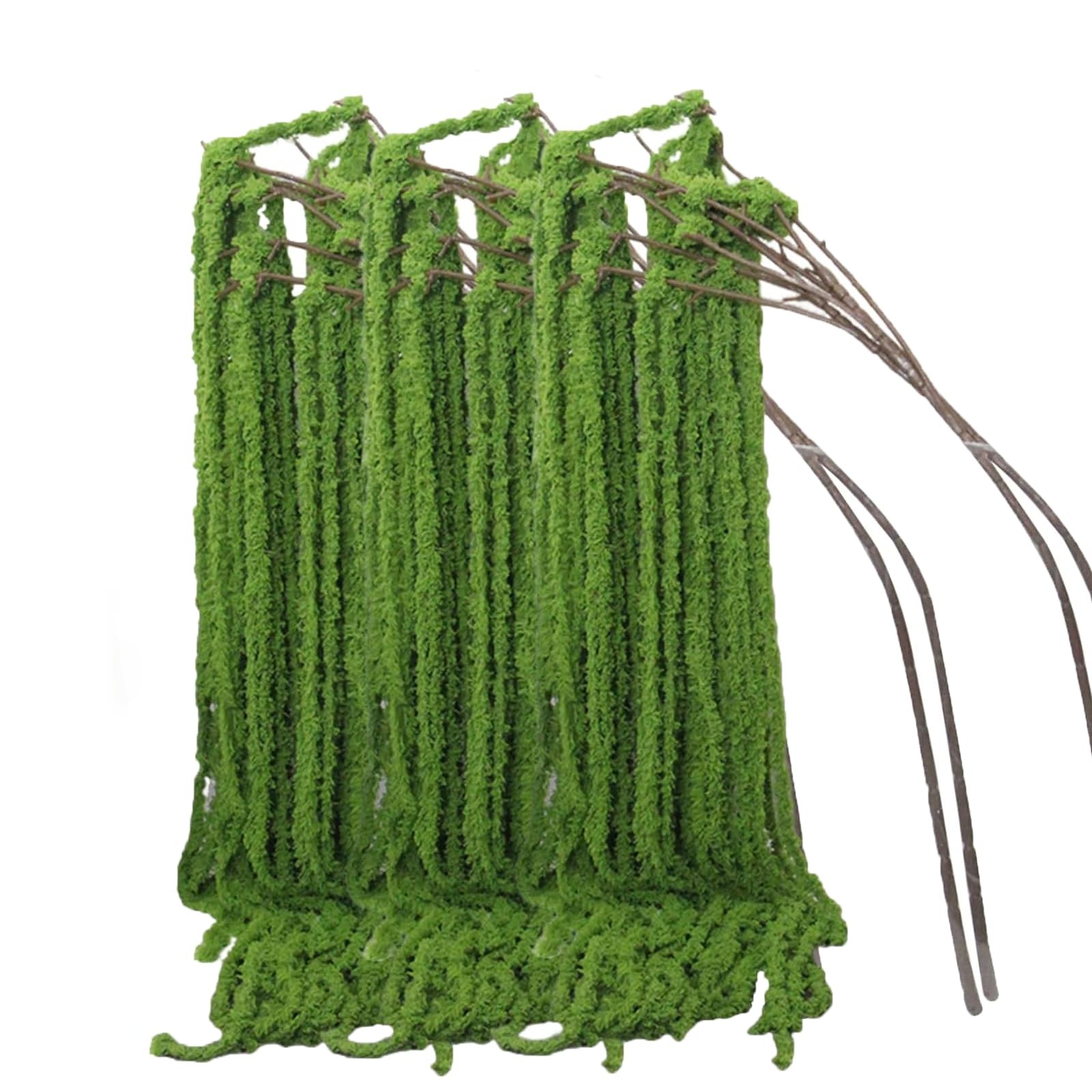 8pcs Artificial Yarn Amaranthus 22″ Faux Yarn Lover Tears Fake Hanging Green …