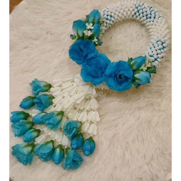 28*12CM Round Garland Artificial Gardenia Plastic Decor Fabric Flower Hang Thai