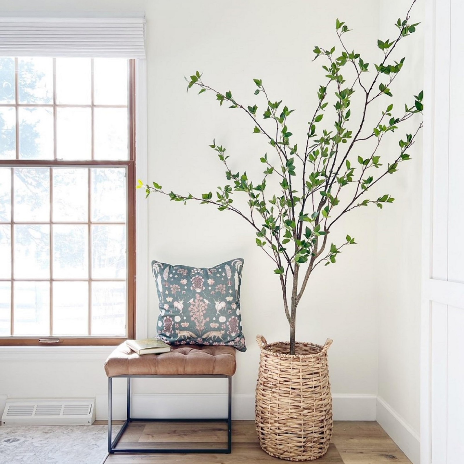 6Ft 6In Lifelike Green Citrus Artificial Tree Indoor Home Decor Plant