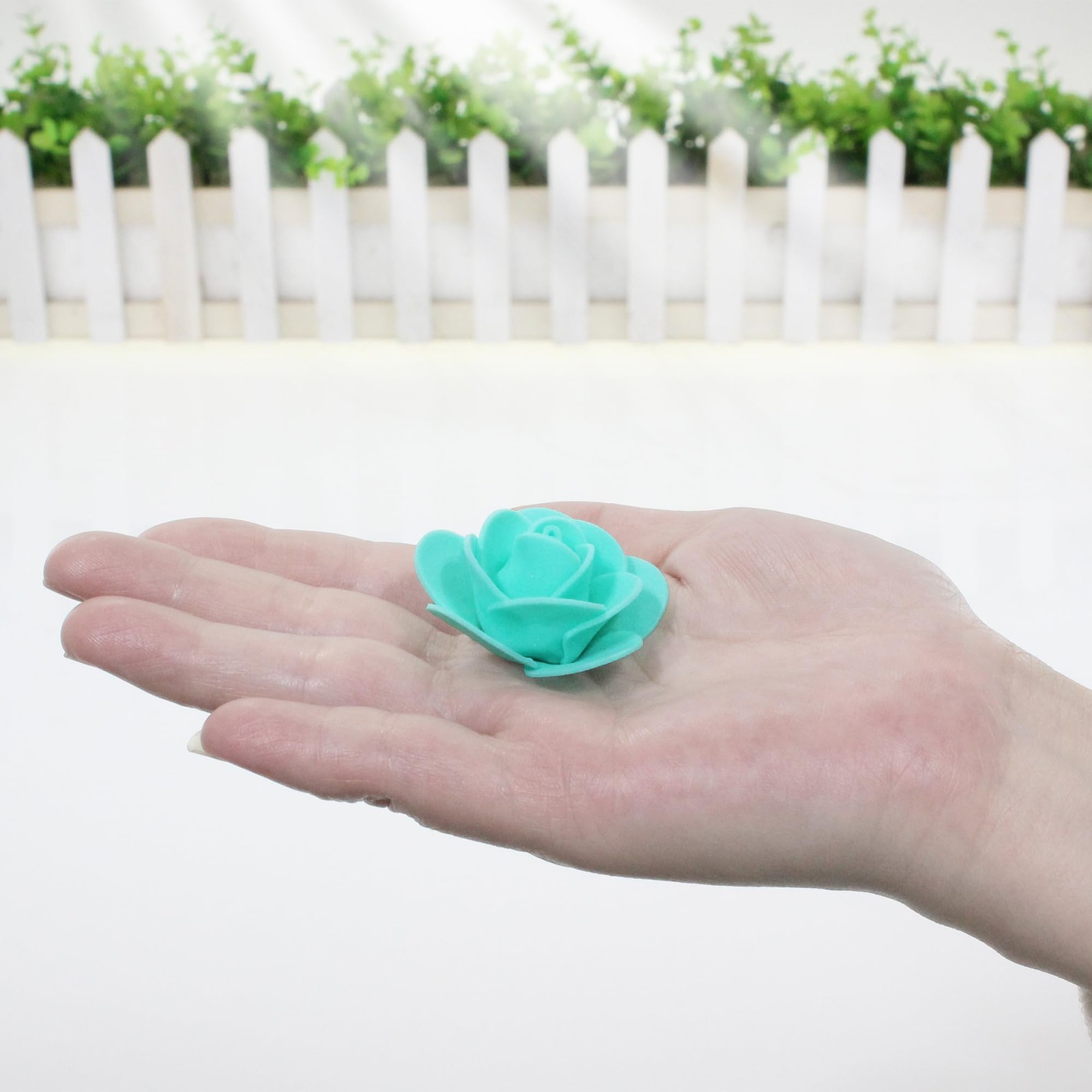 500 Pcs 1.4 Inch Mini Artificial Flowers Head Bulk 5 in 1 Set Faux Foam Fake …