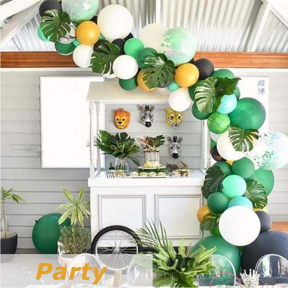 Artificial Palm Leaves 24 Pieces Large Palm Leaves for Hawaiian Luau Party Ju…