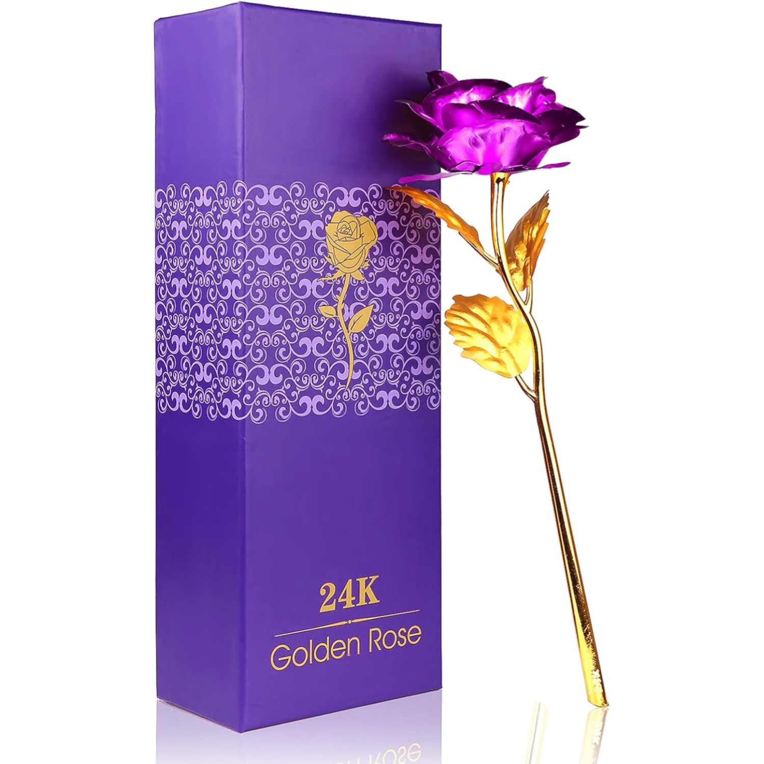 24K Golden Rose Artificial Flower Gift Luxury Box Valentine’s Day Gift