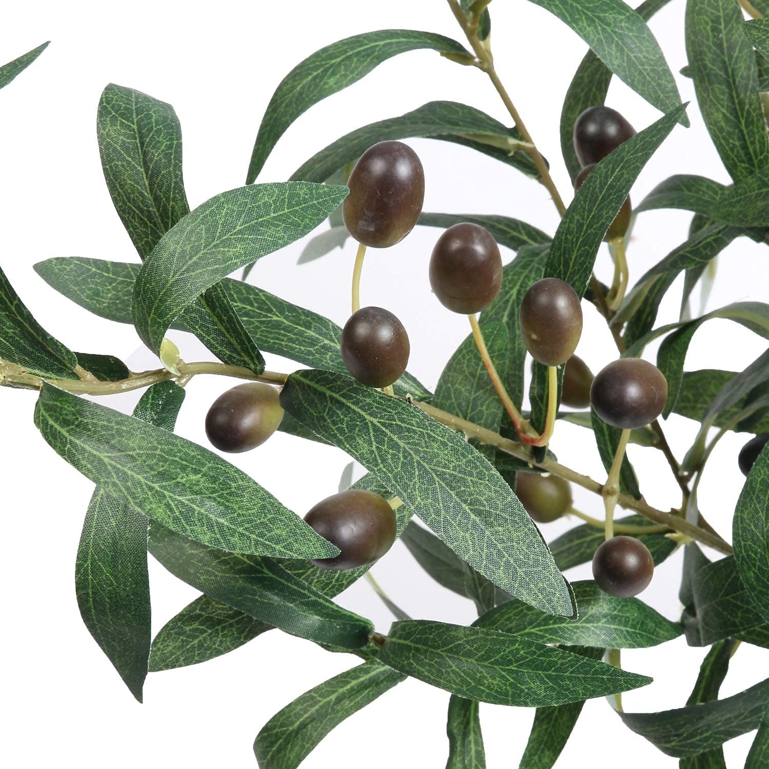 28″ Artificial Olive Branches – 4 PCS Greenery Stems for Home, Wedding, Office D