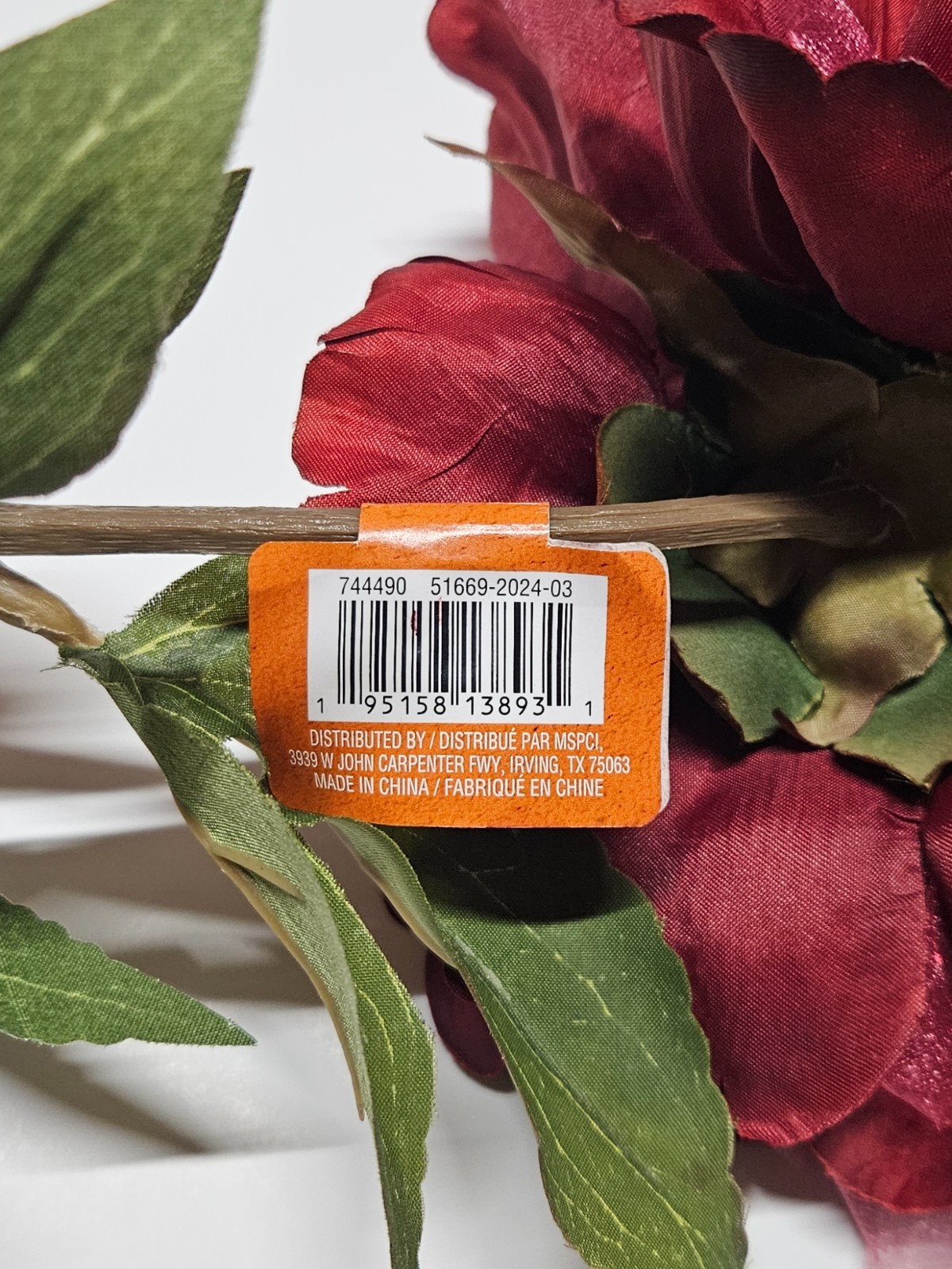 Ashland Dark Red Peony Stem