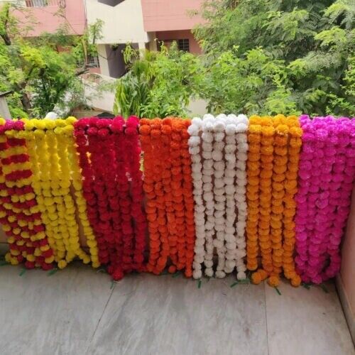 Wholesale Lot Artificial Marigold Flowers Garlands Christmas Wedding Decorations
