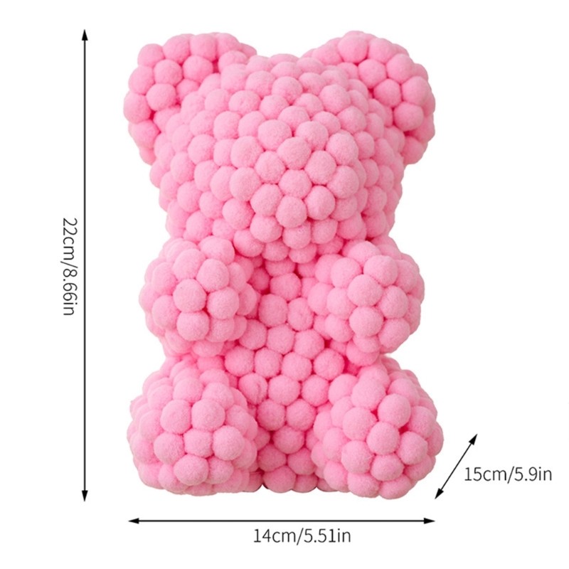 Soft Pink Foam Ball Doll Animal-shaped Doll Home Table Decoration for Children