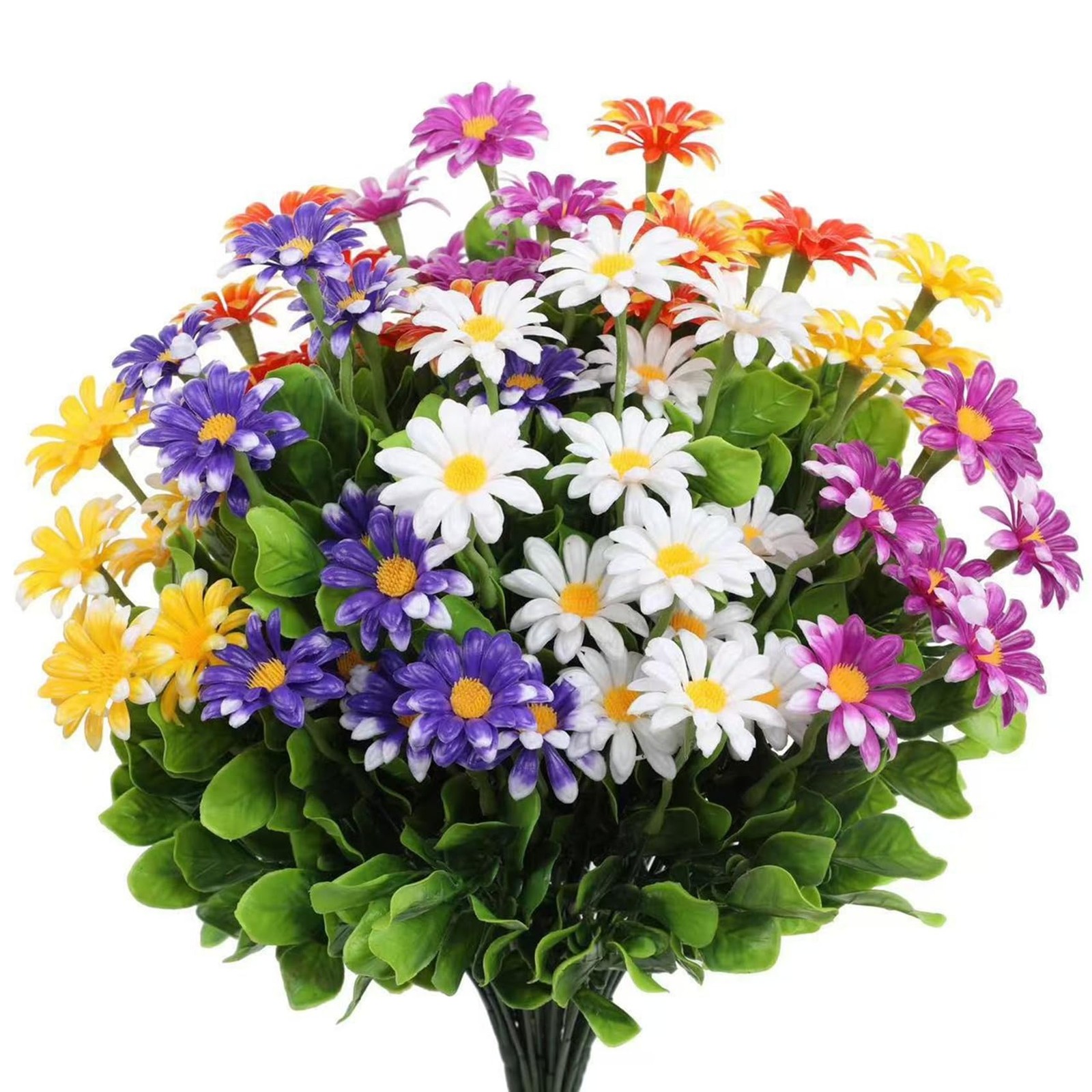 10 Bunches Outdoor/Indoor Artificial Flowers,Plastic Flower,Daisy Imitation F…