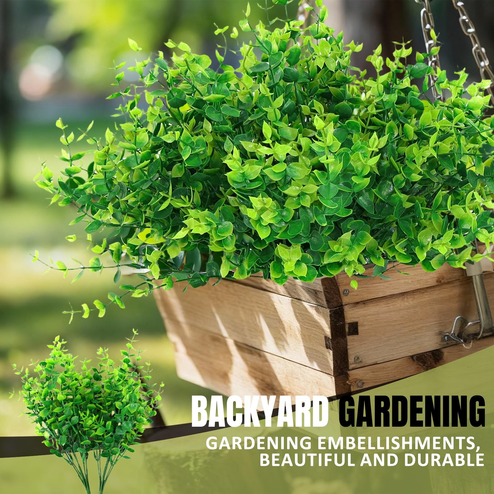12 Pcs Artificial Greenery for Outdoors UV Resistant & Non-Fading Fake Bushes…
