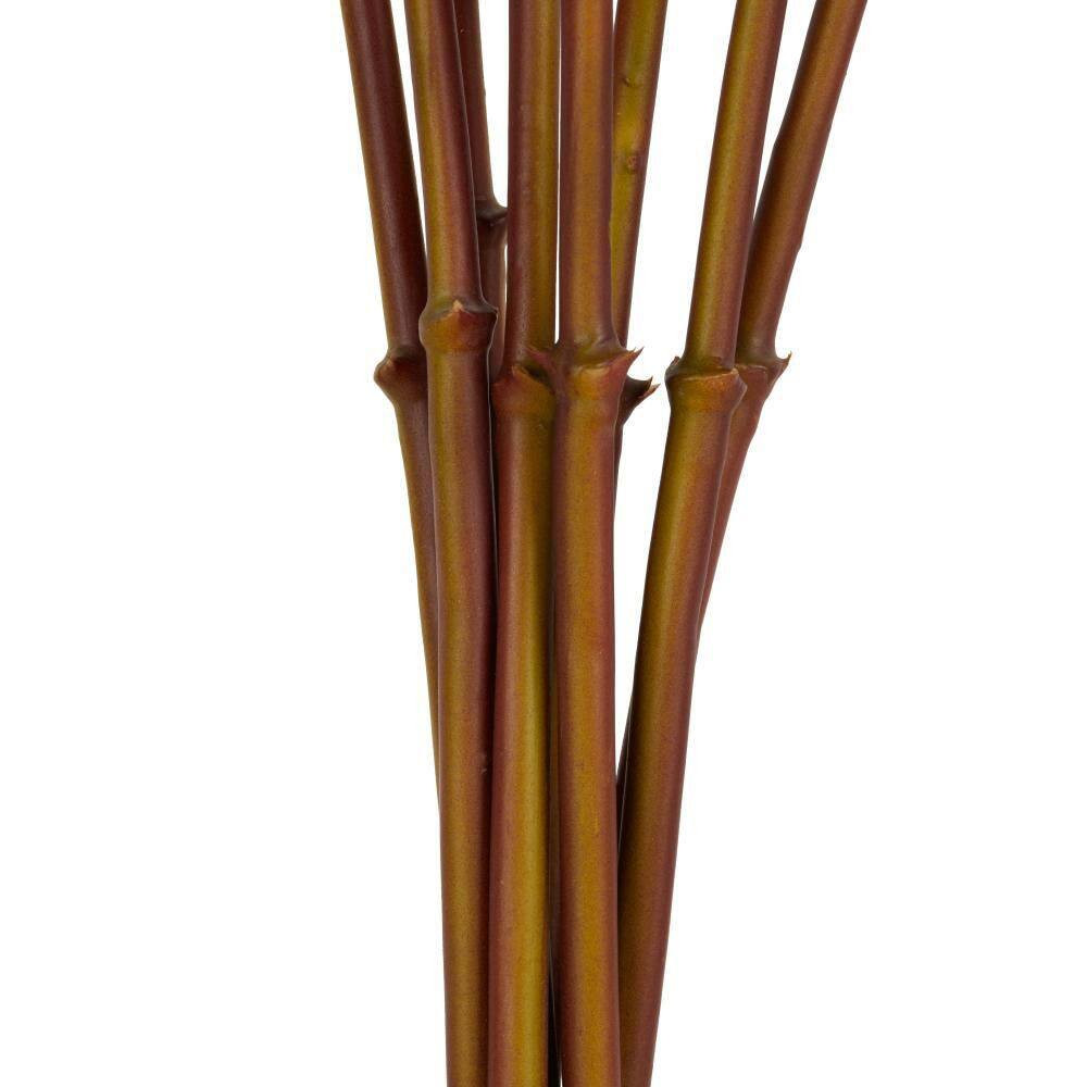 31 In. Red Indoor Artificial Dahlia Flower Stem in White Plastic Vase (Set of 8)
