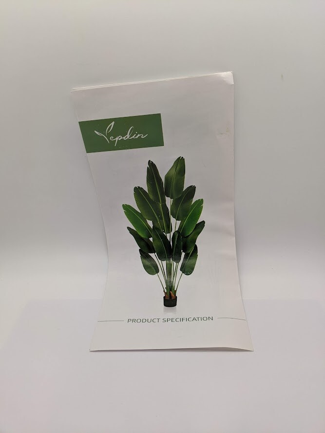 Yepdin Artificial Bird of Paradise Plant 5 Ft Tall Fake Banana Leaf Plant