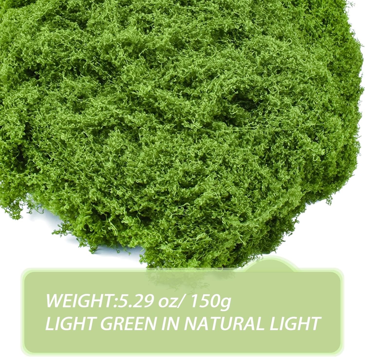 Fake Green Moss for Crafts 5.3 Oz Decorative Artificial Moss for Crafts Decor…