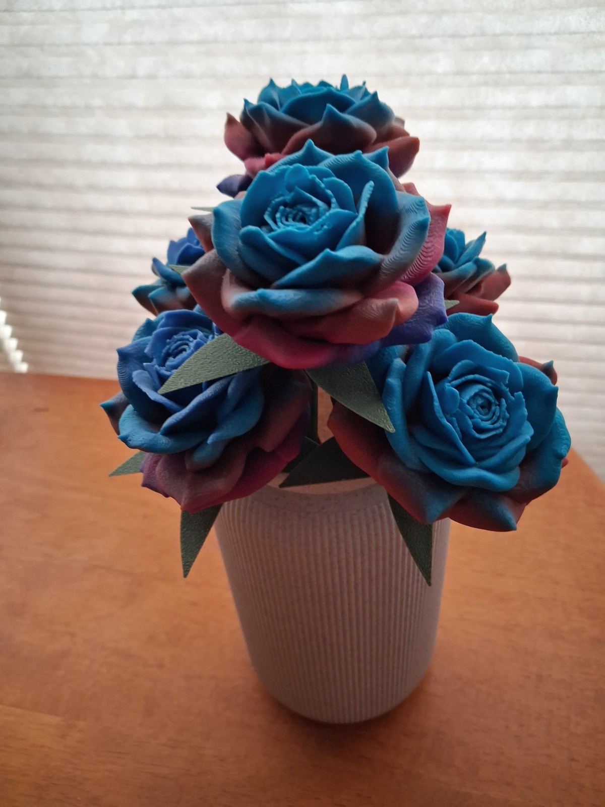 3d Printed Rose/Succulent Bouquet with Vase (More colors to choose from!)