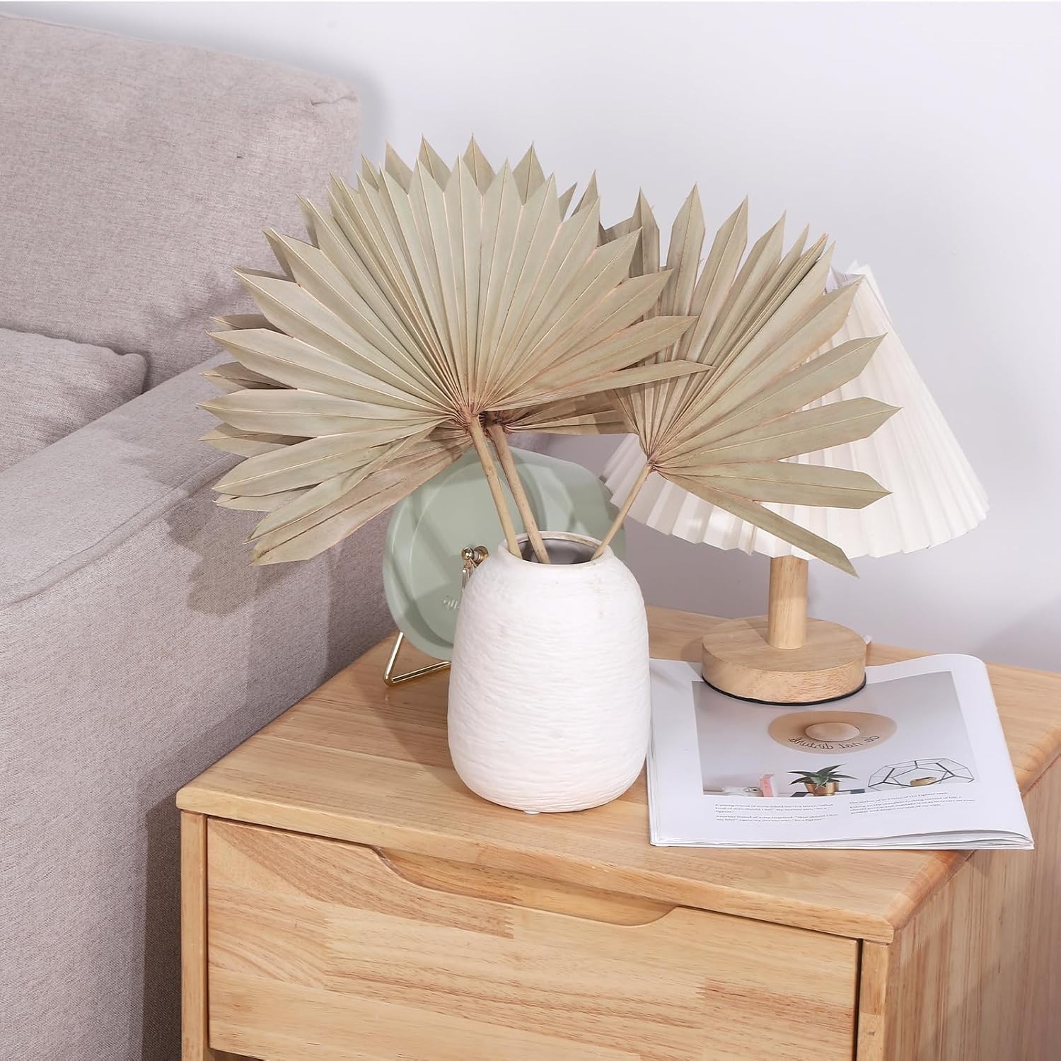 Natural Dried Palm Leaves Set of 20 – Ideal for Home Decor & Floral Arrangements