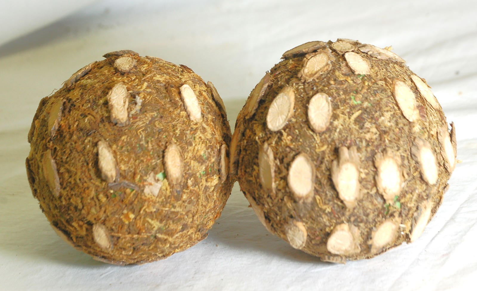 Rustic Wood & Moss Balls Decorative Bowl Filler a