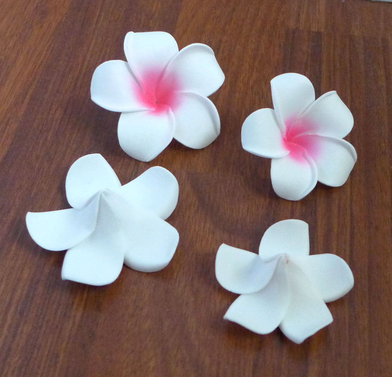 Set of 48 Pink Artificial Foam Flowers Plumeria Heads 2.7″ (7 cm)