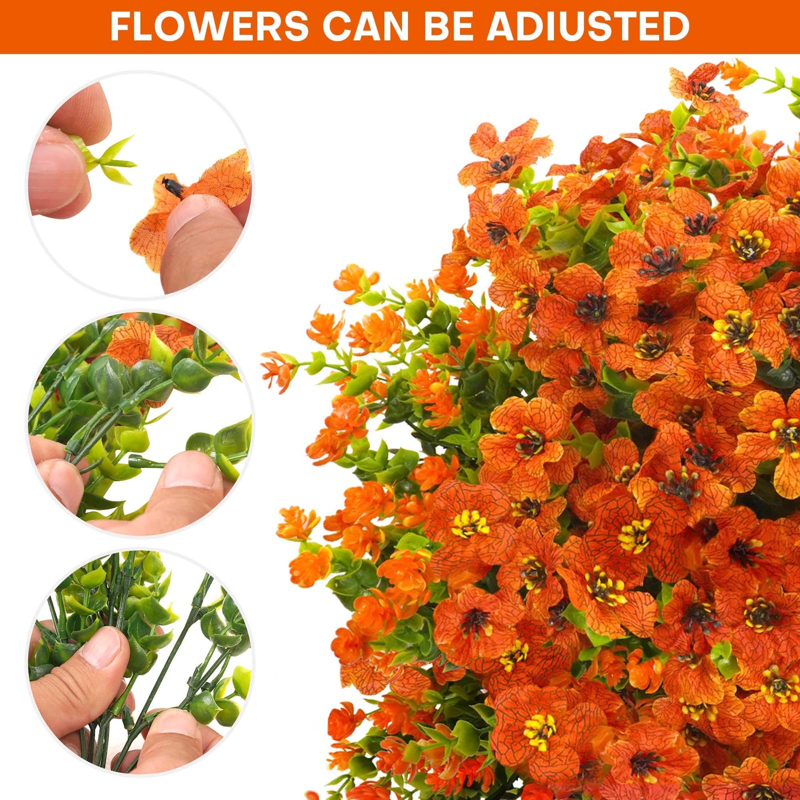 16 Bundles Artificial Mums for Outdoors Garden Home Decoration Fake Mums Deco…
