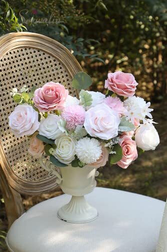 Serwalin Artificial Flowers Pink Fake Flowers for 1 Box Abby Blush Pink??