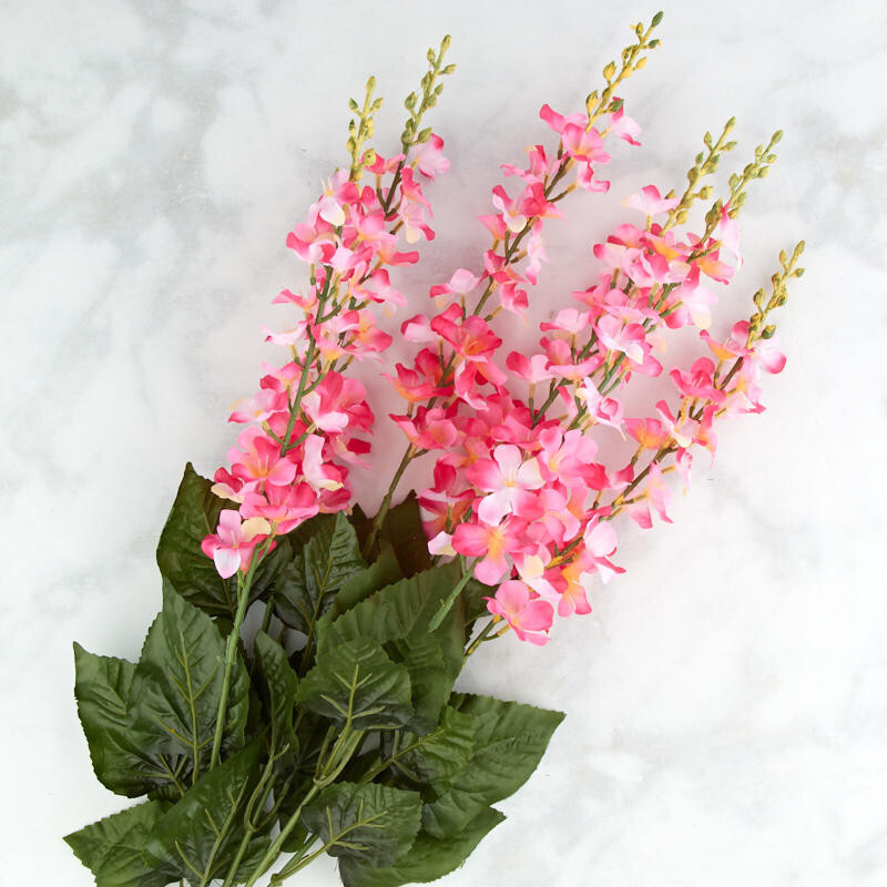 Lot of 2 Pink Artificial Salvia Decorative 24-1/2″ Floral Bushes