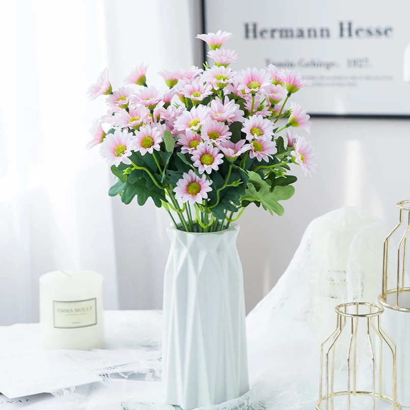 21 Heads Silk Daisy Artificial Flower Bouquet for Home Wedding Holiday DIY Decor