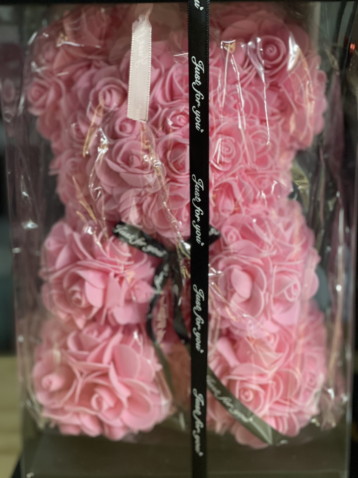  Rose BEAR W/ Display Case Gift for Birthday Anniversaries Gift 9″ 10 colors 