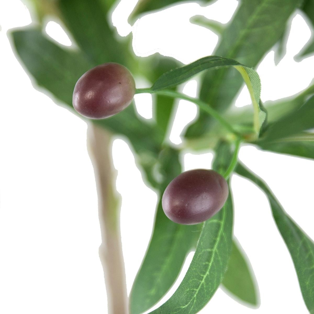 A&B Home 420022-AB Olive Tree Green and Black Faux Plant
