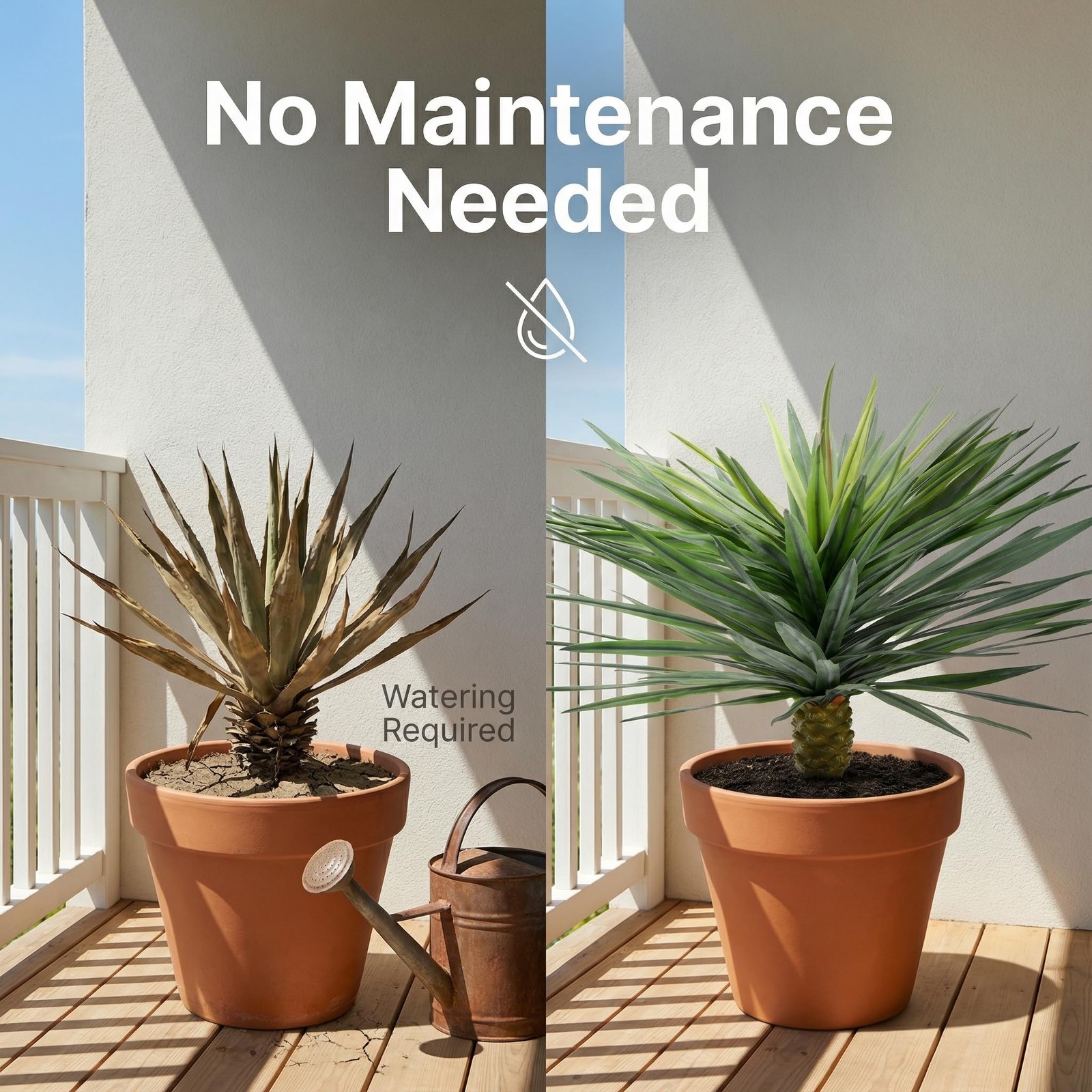 Artificial Agave Plant 33 Inch UV Resistant Faux Succulent for Indoor Outdoor