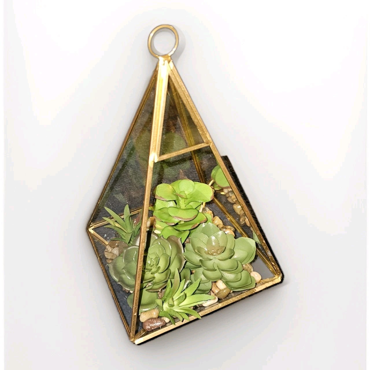 Glass Geometric DIY Terrarium for Succulent & Air Plant – Hanging Pyramid Shaped