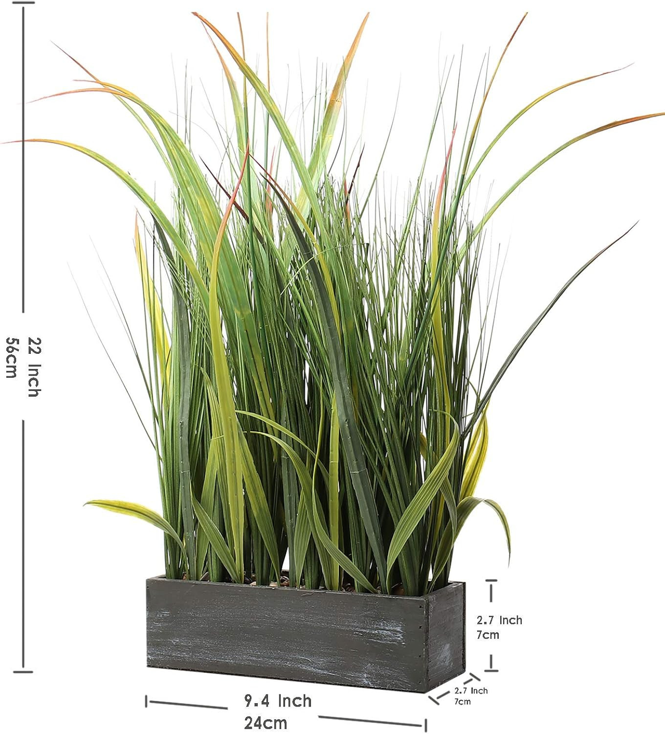 22″ Artificial Plants for Indoor Garden Decor – Lifelike Fake Grass