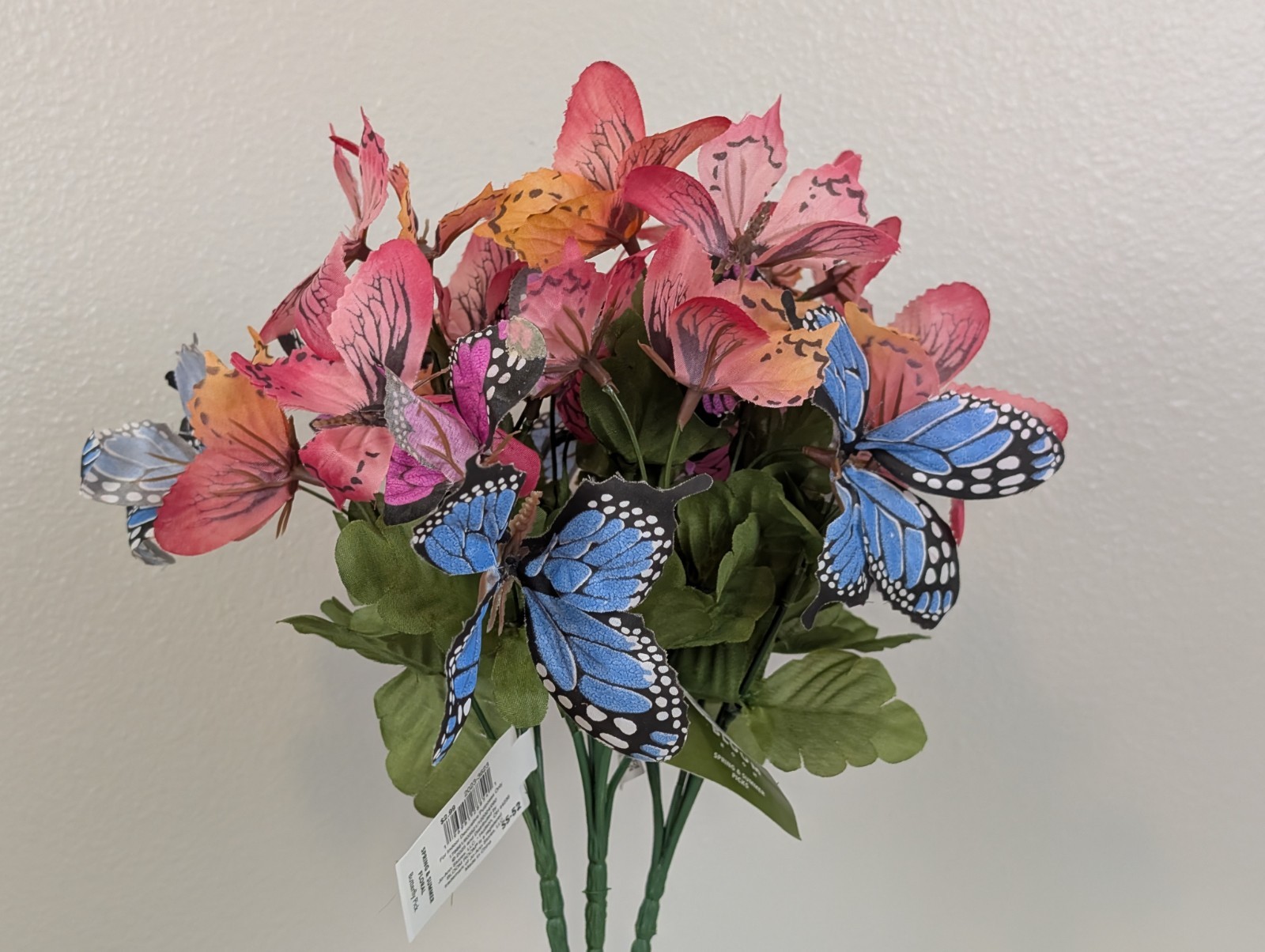 10pc Artificial Butterfly Floral Picks Bouquet Stems Spring Summer Home Decor