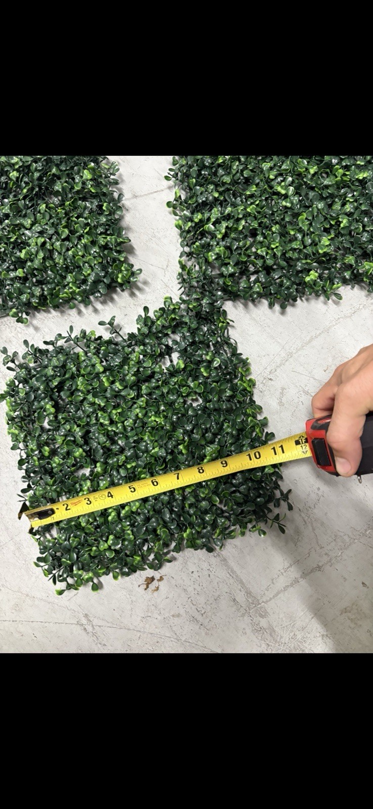 3 pcs 12″x12″ Artificial Boxwood Mat Wall Hedge Decor Privacy Fence Panel Grass