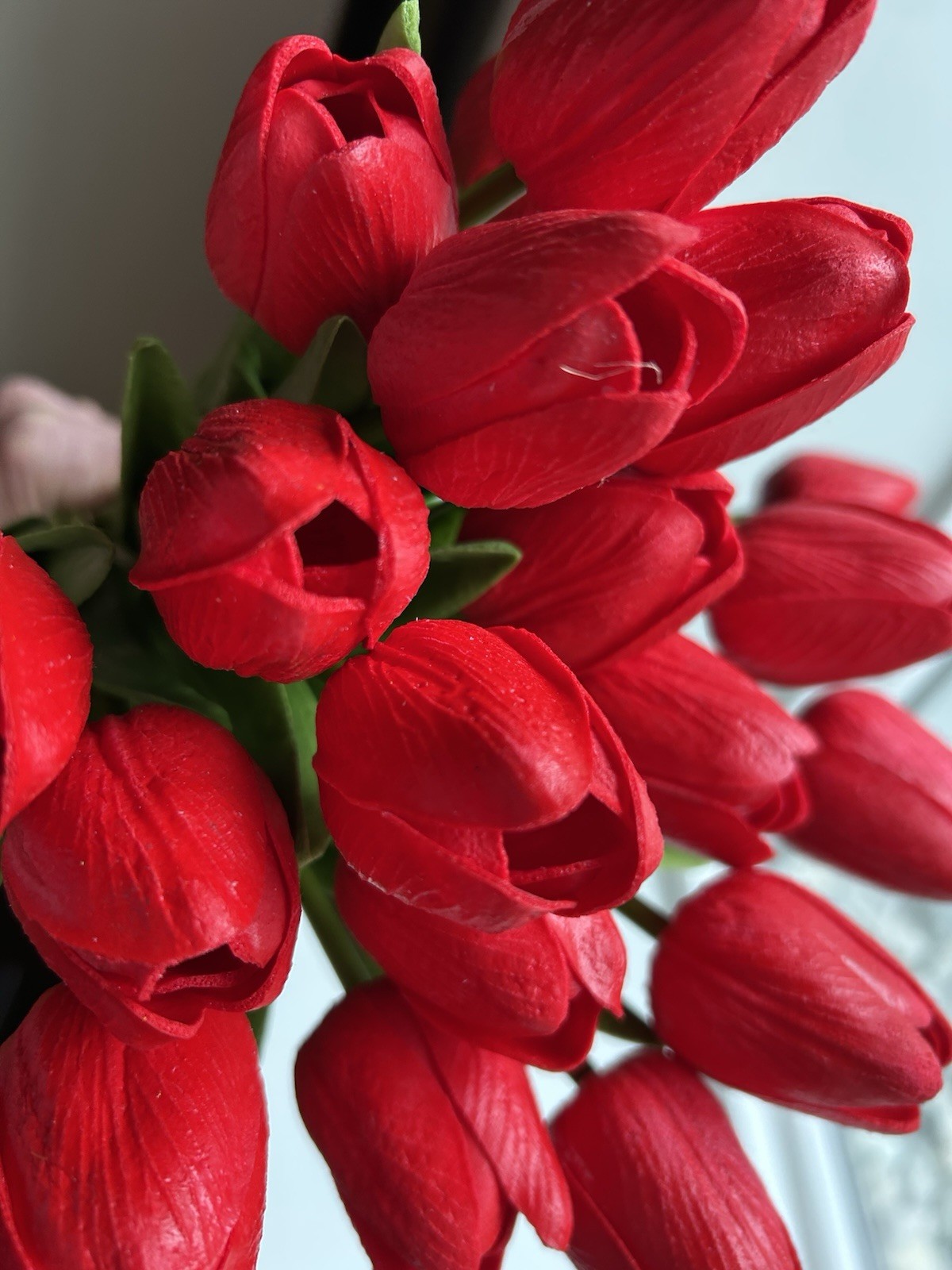 US SELLER Red Tulips Real Touch Bridal Wedding Fast Ship Artificial
