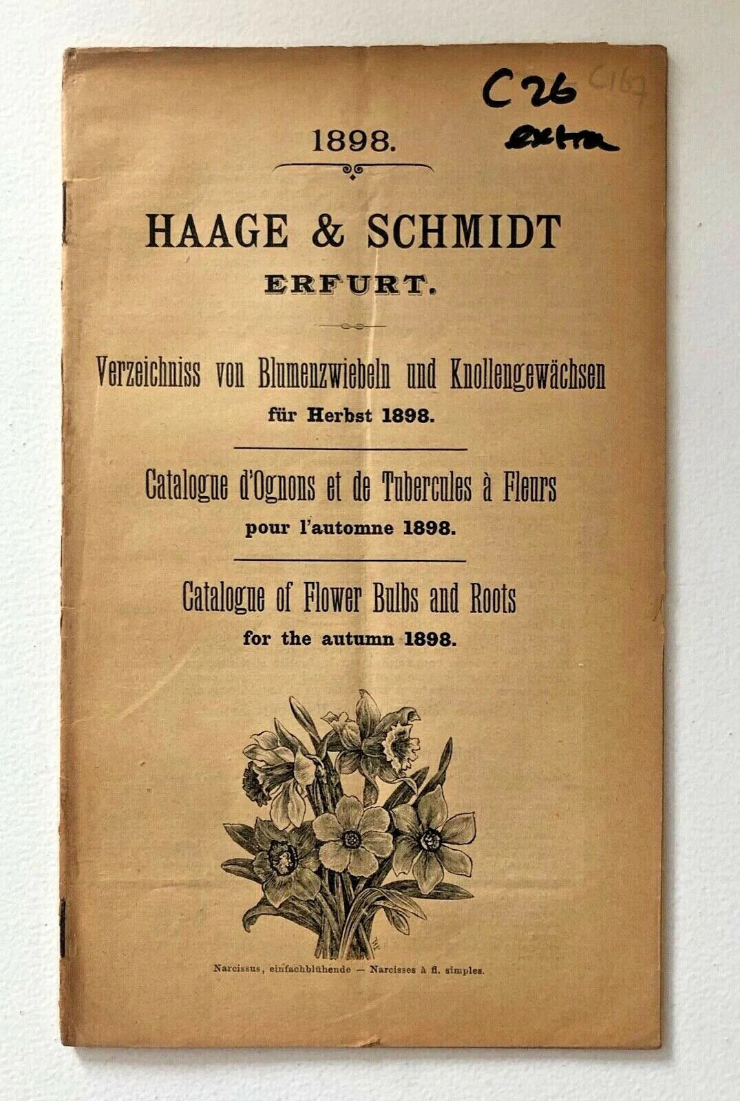 Haage & Schmidt Catalogue d’Ognons et de Tubercules à Fleurs 1898 – box21_4 –
