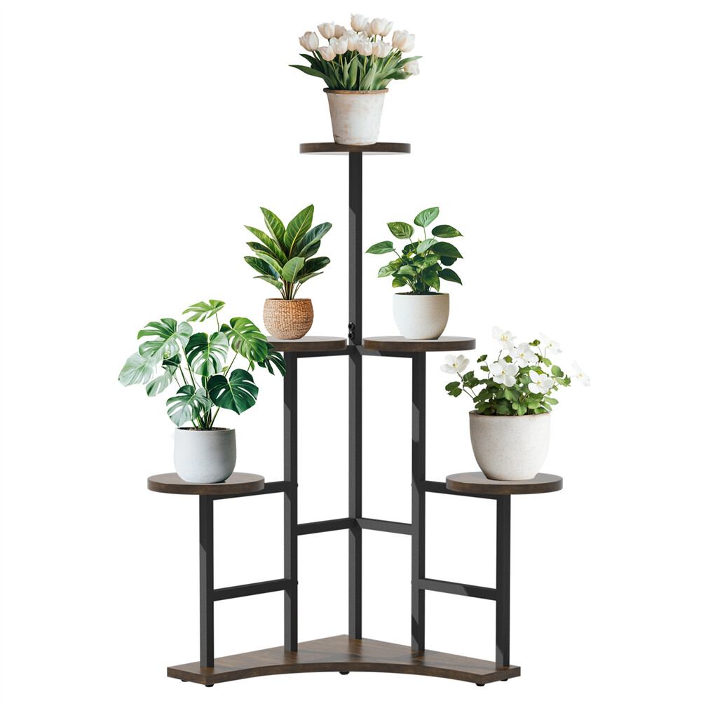 5-Tier Plant Holder Heavy Duty Corner Plant Stand Robust Metal Frame for Garden