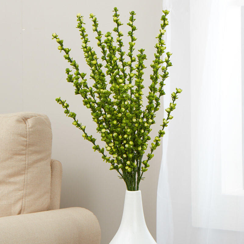 Factory Direct Craft Cream and Green Vinyl Berry Cluster Sprays | 6 Sprays