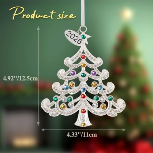 2026 Metal Christmas Tree Ornament 1pc Small Colourful Christmas Tree
