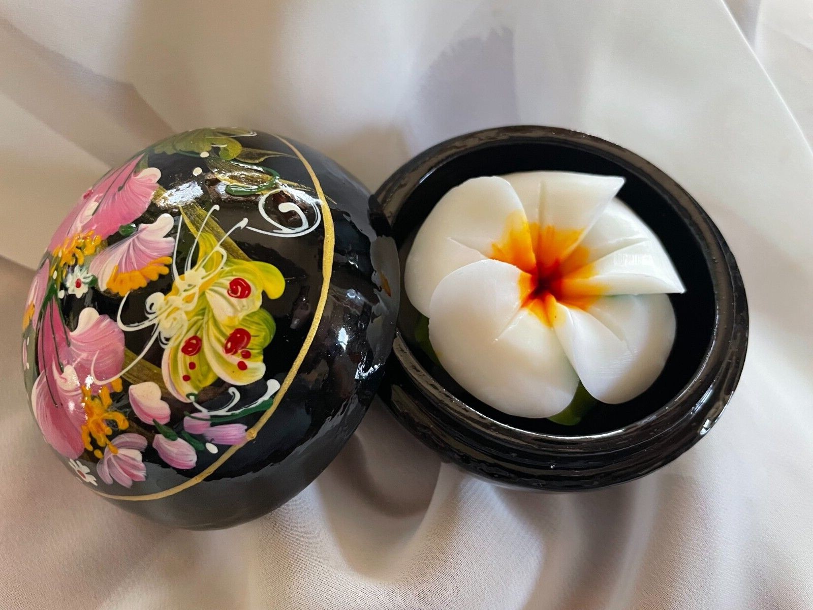 🌹White Frangipani- Hand Carved Display Soap 3″ Perfect gift,100% Handmade🌹