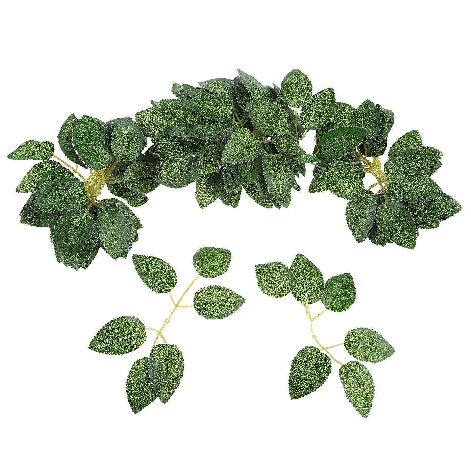 40 Pcs Green Silk Fake Leaves – Artificial Plastic Leaves for Crafts, Bouquets &