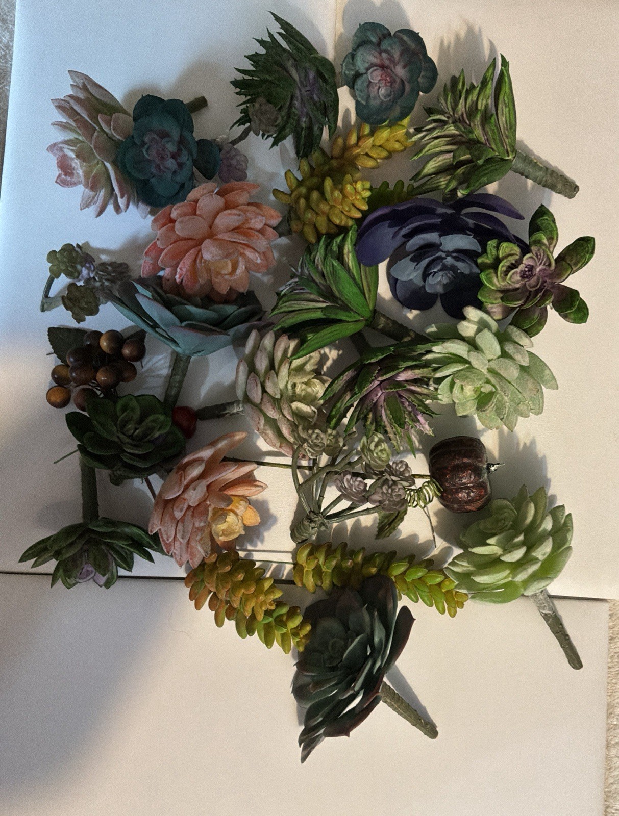 Artificial Succulent Plant 20 pcs Large Faux Succulent Green Large