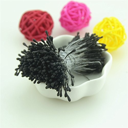 ~400 PCS Matte Black Artificial Pearlized Floral Stamen for Flower Making