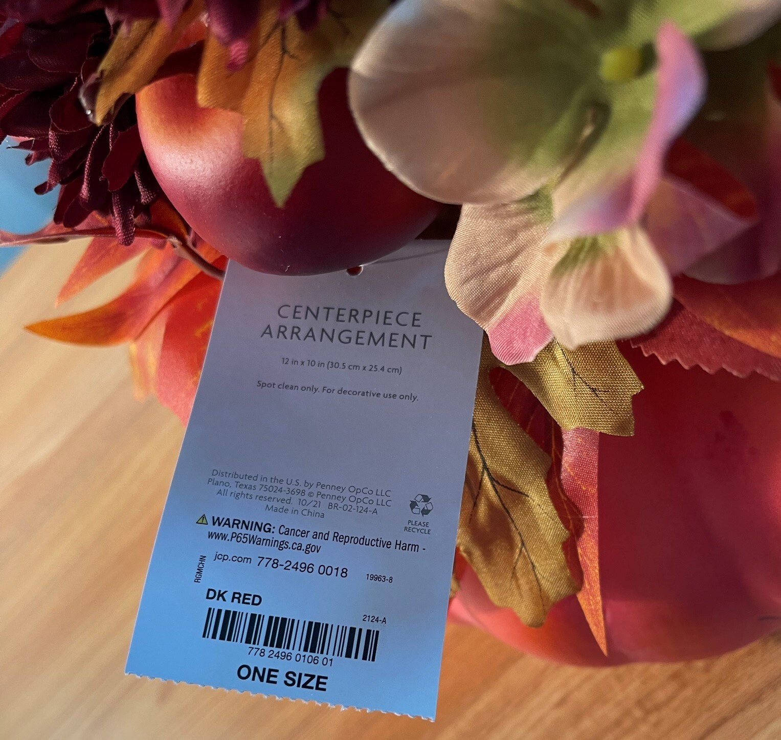 LAYERINGS AUTUMN MARKET FRUIT PUMPKIN FLORAL ARRANGEMENT NEW USE INDOORS
