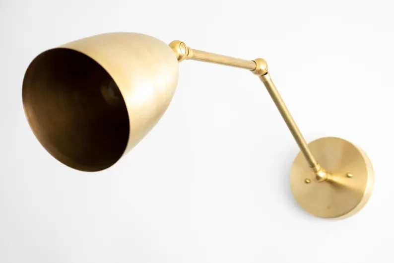 Brass Wall Light – Swing Arm Sconce – Brass Light Fixture – Adjustable Sconce –