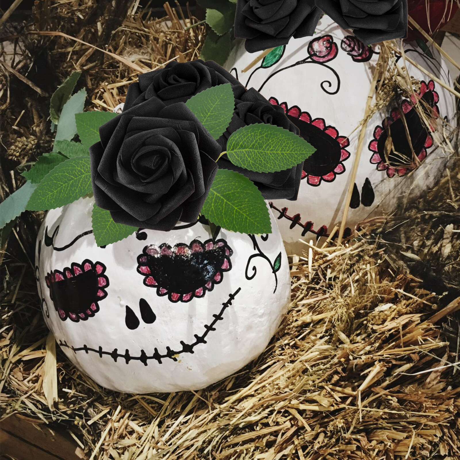 US 25/50pcs Artificial Flowers Real Looking Foam Rose Decoration DIY for Wedding