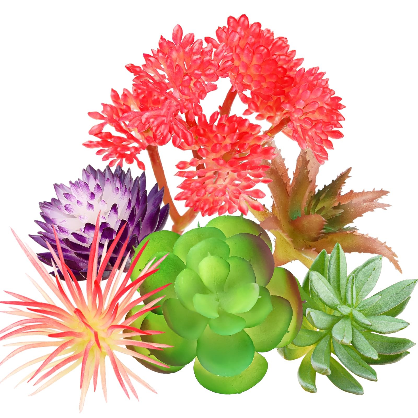 Artificial Succulent Plants Mini Fake Succulents Plants for DIY Crafting Decor
