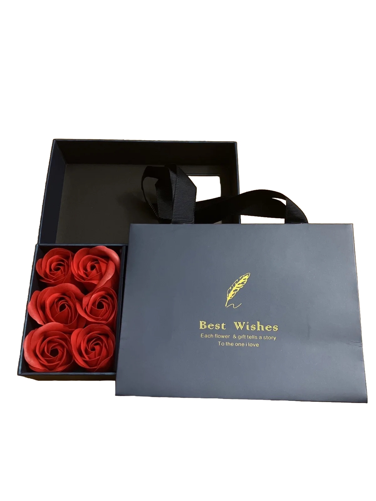 Jewelry Gift Box Eternal Rose 6 Red Roses Scented Holiday Gift