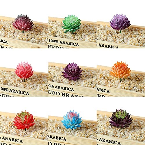 10 PCS Artificial Succulent Plants, Mixed Color Artificial Succulents Picks