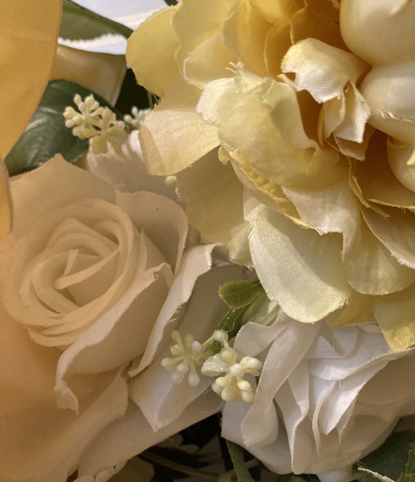 Luscious Yellow Spring And Summer Hydrangea, Rose, And Peony Wreath